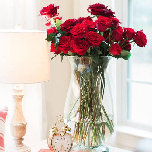 Red Romantic Long Stem Roses